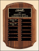 11" X 15" Solid American walnut perpetual plaque with 12 plates