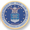Air Force 7/8" Etched Enameled Air Force 7/8" Etched Enameled