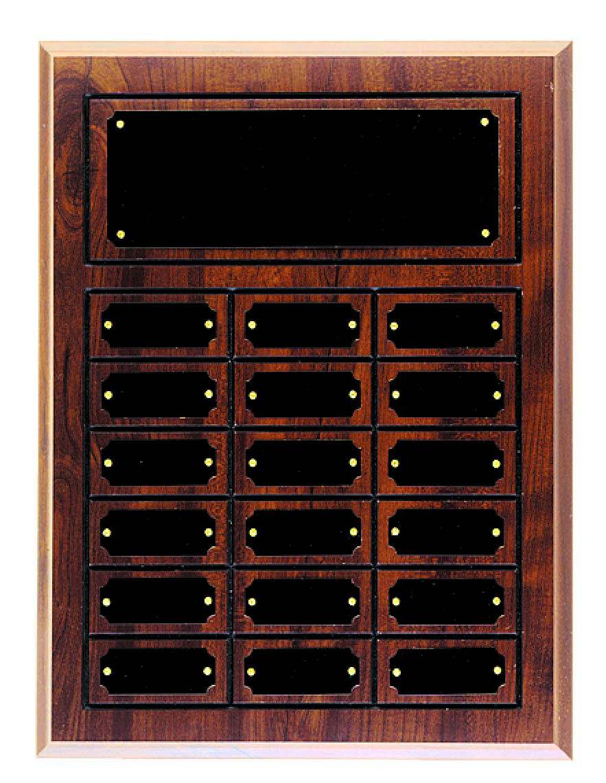 12" X 15 1/2" Cherry Finished Perpetual Plaque