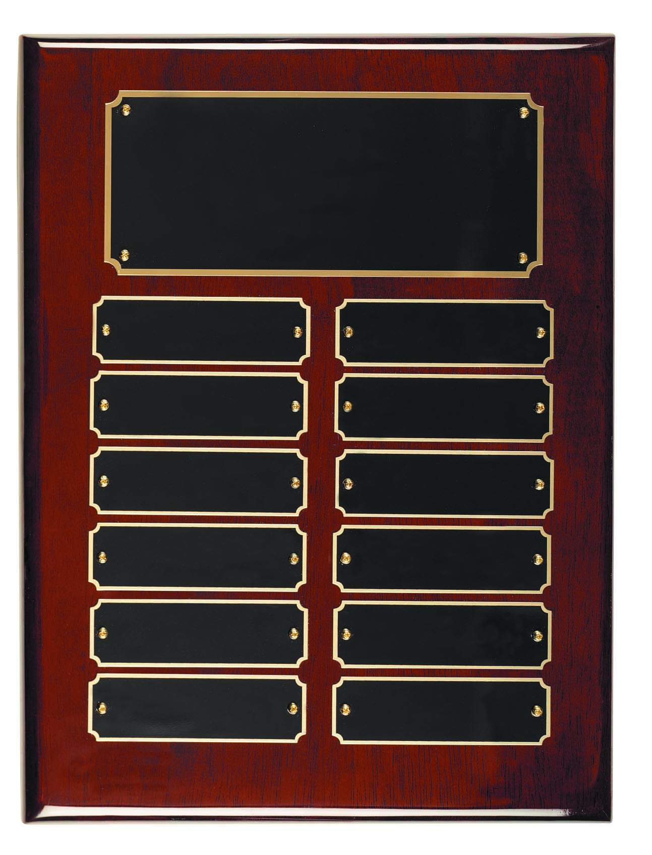 9" X 12" Rosewood Finish Perpetual Plaque