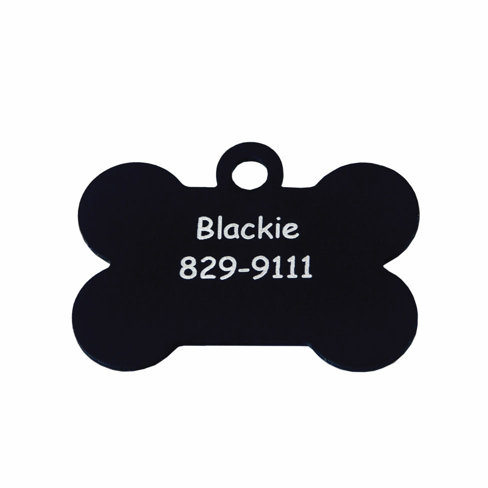 OCLNUS195 - Black Anodized Bone Tag